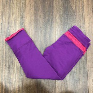 Prana Womens Yoga Pants Crop Capri Leggings Sz XS Purple Workout READ DESCRIPT.